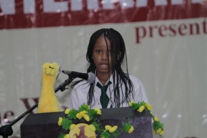 DPSI - One of the pupils of DPSI school taking part in the competition