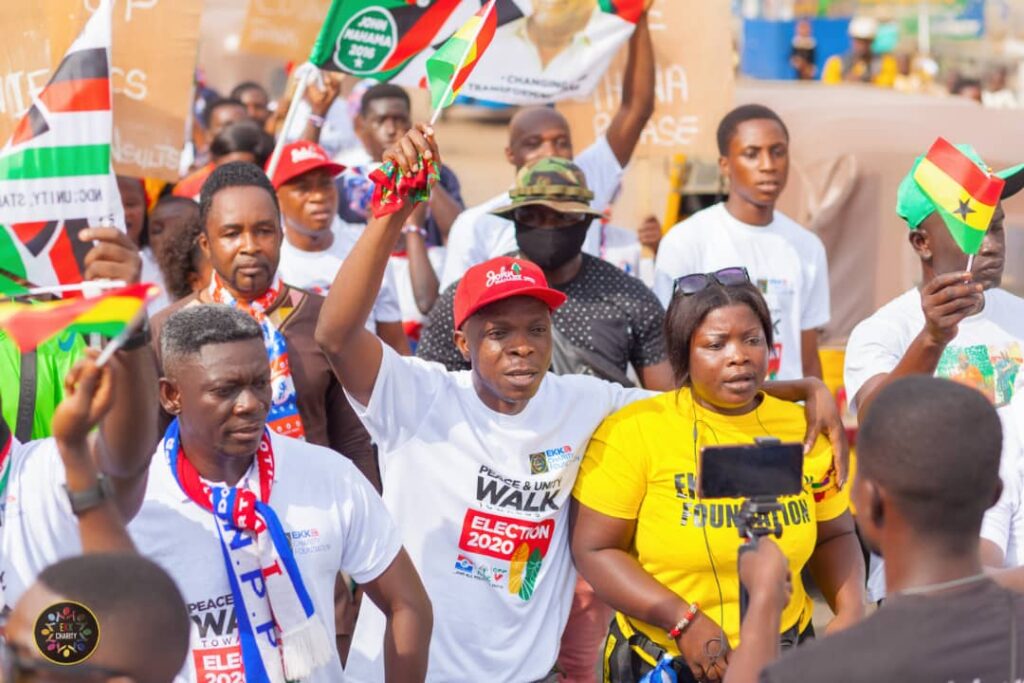 Evans Kwafo, Kumawood Stars & Political Party reps march for peace in ...