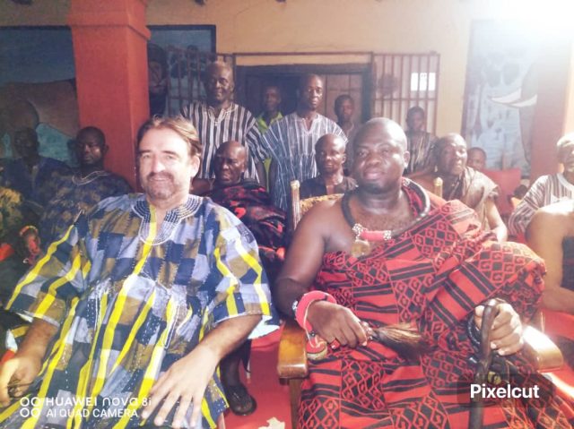 German Ambassador to Ghana; Daniel Krull and Paramount Chief of Kpando; Togbui Dagadu IX